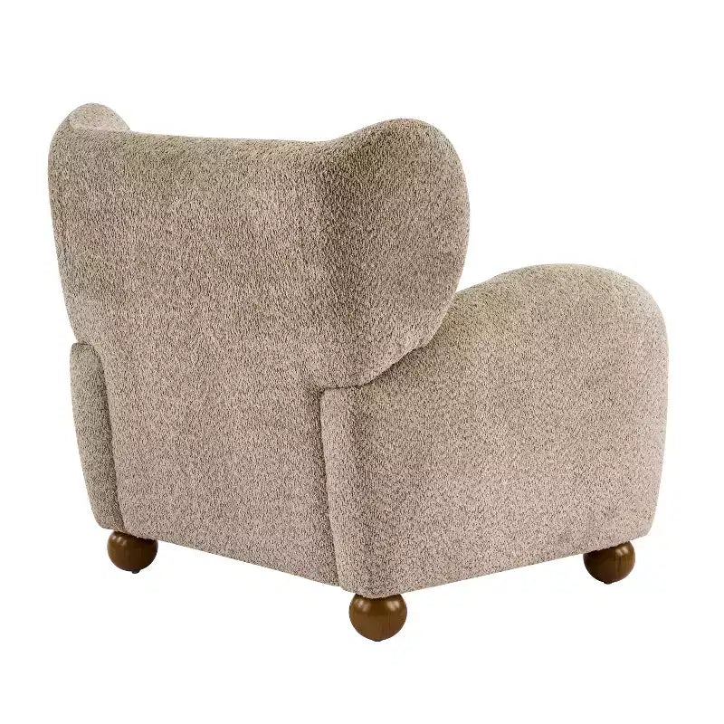 Christopher Knight Home Greer Sedia a pozzetto imbottita moderna in legno con schienale ad ali
