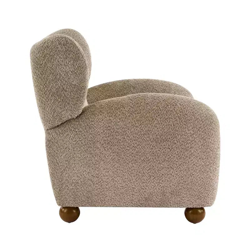 Christopher Knight Home Greer Sedia a pozzetto imbottita moderna in legno con schienale ad ali