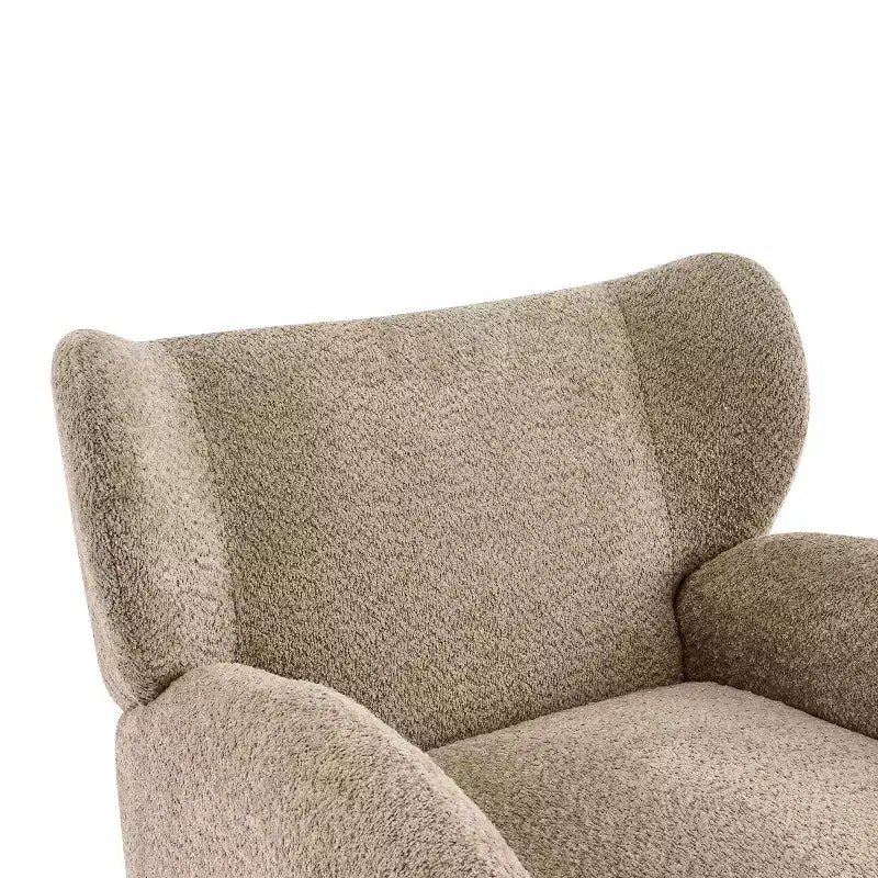 Christopher Knight Home Greer Sedia a pozzetto imbottita moderna in legno con schienale ad ali