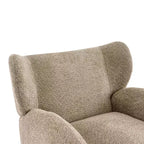 Christopher Knight Home Greer Sedia a pozzetto imbottita moderna in legno con schienale ad ali