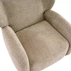 Christopher Knight Home Greer Sedia a pozzetto imbottita moderna in legno con schienale ad ali