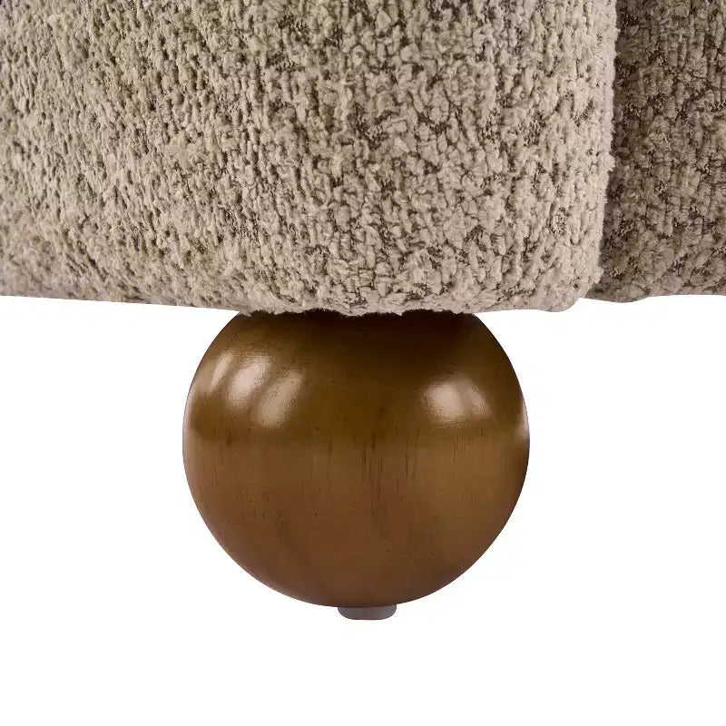 Christopher Knight Home Greer Sedia a pozzetto imbottita moderna in legno con schienale ad ali