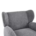 Christopher Knight Home Greer Sedia a pozzetto imbottita moderna in legno con schienale ad ali