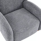 Christopher Knight Home Greer Sedia a pozzetto imbottita moderna in legno con schienale ad ali