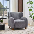 Christopher Knight Home Greer Modern Wooden Upholstered Wingback Accent Chair