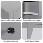 Comò a 6 cassetti per camera da letto, Comò grande con cassetti profondi e maniglie in metallo, Cassettiera moderna in legno per ingresso, corridoio