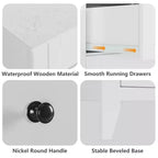 Comò a 6 cassetti per camera da letto, Comò grande con cassetti profondi e maniglie in metallo, Cassettiera moderna in legno per ingresso, corridoio
