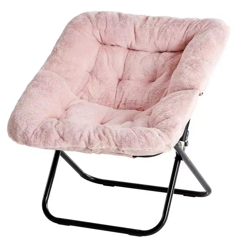 Poltrona Accent Grande in Ecopelliccia, Sedia Pieghevole da Salotto con Seduta Imbottita per Camera da Letto e Soggiorno