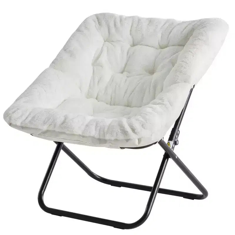 Poltrona Accent Grande in Ecopelliccia, Sedia Pieghevole da Salotto con Seduta Imbottita per Camera da Letto e Soggiorno