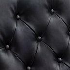Poltrona con struttura in legno, Gambe robuste in legno, Soggiorno Camera da letto, PU nero