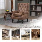 Poltrona con struttura in legno, Gambe robuste in legno, Soggiorno Camera da letto, PU nero