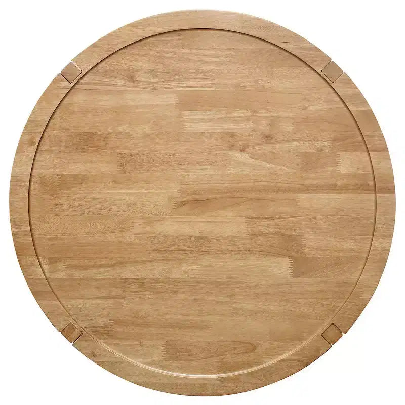 Coaster, tavolino da caffè rotondo Camillo in legno massello
