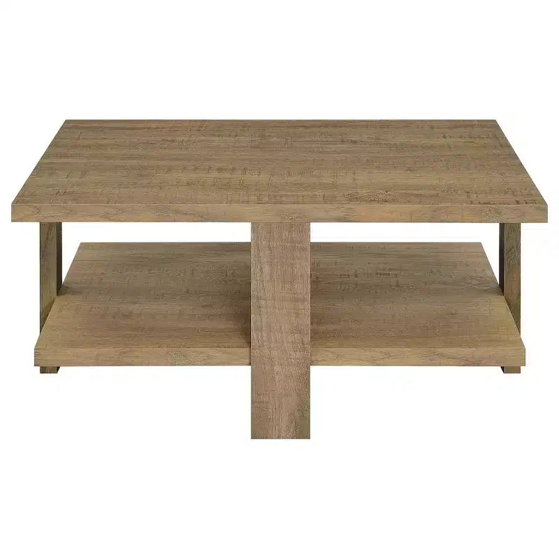 Tavolino da caffè quadrato in legno composito