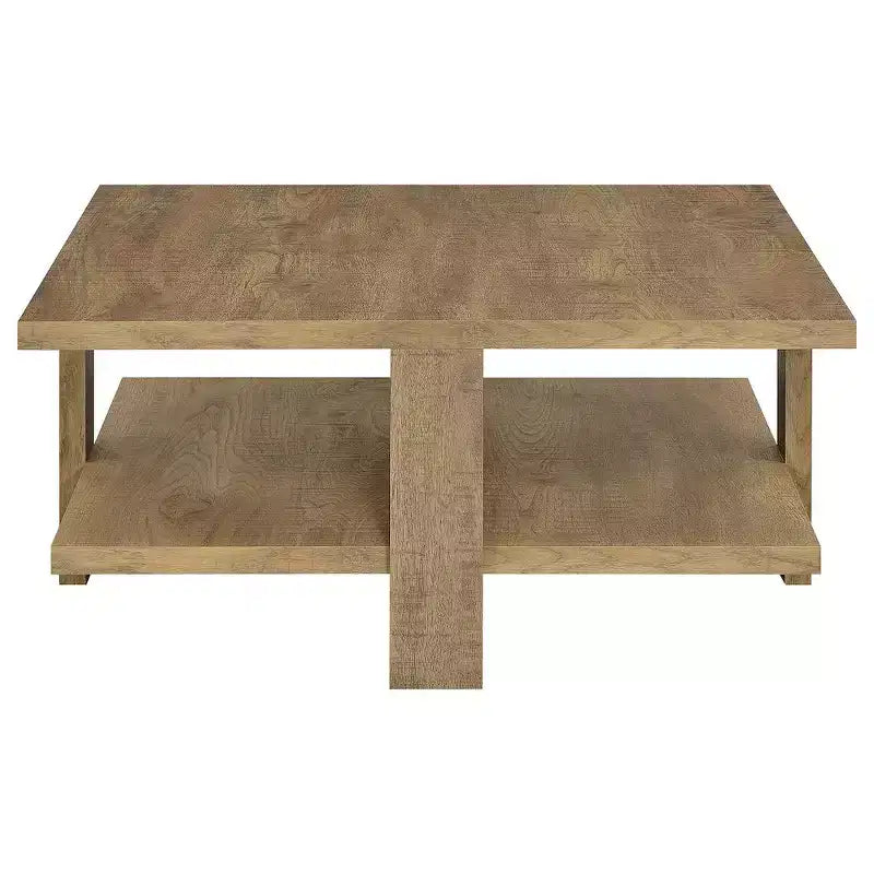 Tavolino da caffè quadrato in legno composito