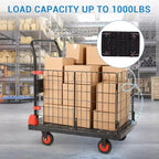 Carrello Piattaforma Robusto 1000 libbre con Gabbia, Carrelli Pieghevoli con Ruote, Carrelli Dolly Pieghevoli con Cesto
