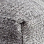 Ottoman Grigio/Avorio - Mobile Imbottito Quadrato Contemporaneo Fatto a Mano, Design Ombre, 35"x35"x16"