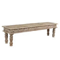 Driftwood Carved Bench Brown - Timbergirl: Rustic Wood Grain Design for Bedroom, Entryway