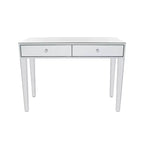 Glam Mirror and Wood Console Table Desk Silver - Olivia & May