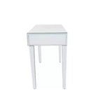 Consolle Scrivania Specchio Glam e Legno Argento