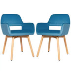 Poltrone Accent Moderne Tessuto Velluto Sedie da Tempo Libero Club Ospiti Gialle/Blu/Grigie