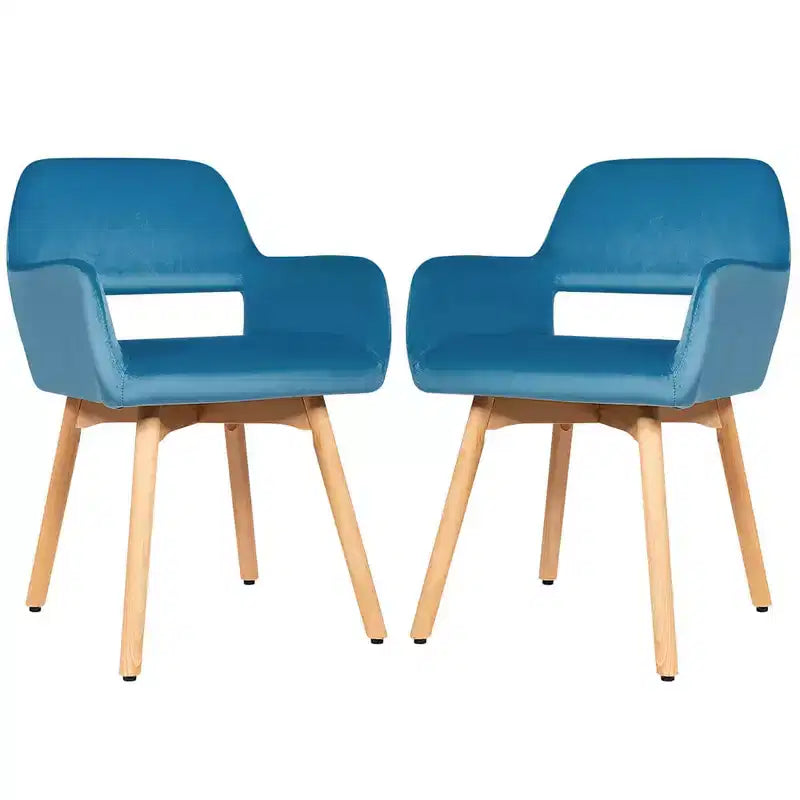 Poltrone Accent Moderne Tessuto Velluto Sedie da Tempo Libero Club Ospiti Gialle/Blu/Grigie