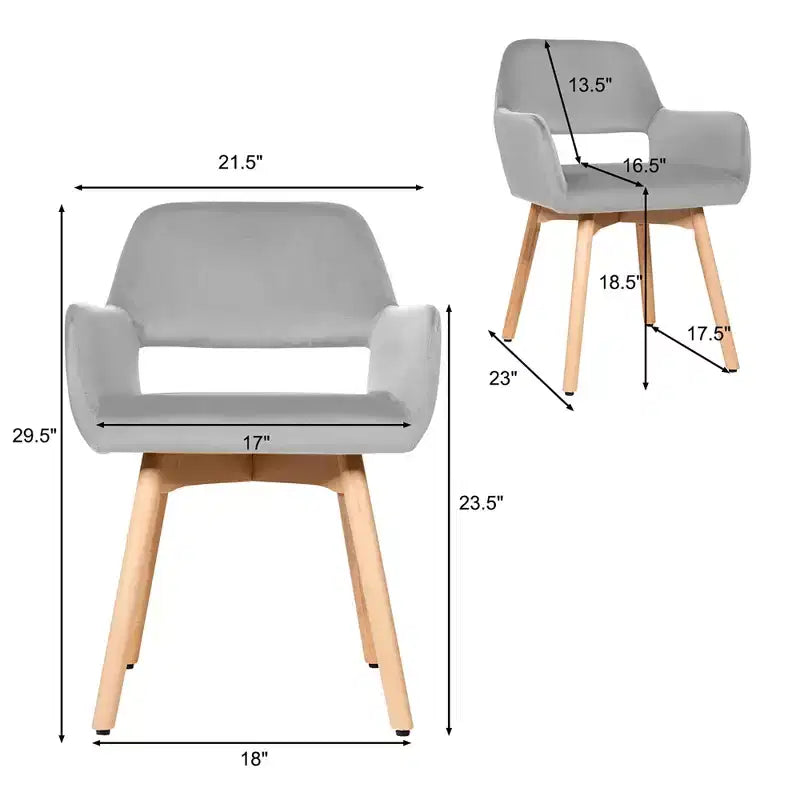 Poltrone Accent Moderne Tessuto Velluto Sedie da Tempo Libero Club Ospiti Gialle/Blu/Grigie