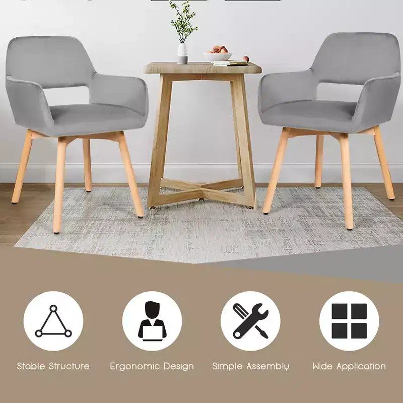Poltrone Accent Moderne Tessuto Velluto Sedie da Tempo Libero Club Ospiti Gialle/Blu/Grigie