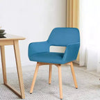 Poltrone Accent Moderne Tessuto Velluto Sedie da Tempo Libero Club Ospiti Gialle/Blu/Grigie