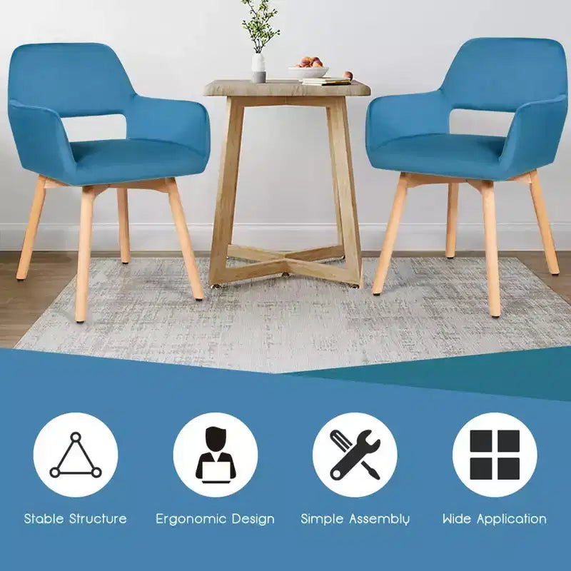 Poltrone Accent Moderne Tessuto Velluto Sedie da Tempo Libero Club Ospiti Gialle/Blu/Grigie