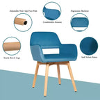Poltrone Accent Moderne Tessuto Velluto Sedie da Tempo Libero Club Ospiti Gialle/Blu/Grigie