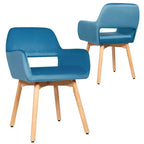 Costway Set of 2 Modern Accent Armchairs Velvet Fabric Leisure Chairs Club Guest Yellow\Blue\ Grey